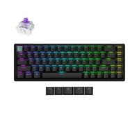 Keychron K6 HE Rapid Trigger Wireless Custom Teclado Mecánico con Efecto Hall Gateron Interruptor Magnético de Doble Riel, 2,4 GHz QMK Bluetooth 5.2 RGB Compatible con Mac Windows
