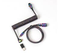 Keychron Key RB Premium - Cable en espiral en ángulo negro Cab-7