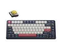 Keychron KJ1 - Teclado mecánico inalámbrico de perfil bajo, Bluetooth QMK de 2.4 GHz, diseño 75% RGB, interruptor banana intercambiable en caliente compatible con Mac Windows Linux, carga rápida de