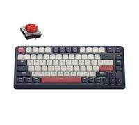 Keychron KJ1 - Teclado mecánico inalámbrico de perfil bajo, Bluetooth QMK de 2.4 GHz, diseño 75% RGB, interruptor rojo intercambiable en caliente compatible con Mac Windows Linux, carga rápida de 2000