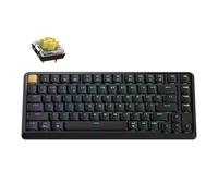 Keychron KJ1 - Teclado mecánico inalámbrico de perfil bajo, Bluetooth QMK de 2.4 GHz, diseño 75% RGB, interruptor banana intercambiable en caliente compatible con Mac Windows Linux, carga rápida de