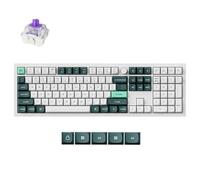 Keychron KYCN-Q6H-P1 Q6 HE 109 teclas botón totalmente montado interruptor magnético RGB Hot-Swappable Teclado Inalámbrico Carcasa Blanco