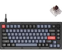 Keychron Llave V1 75% Negro Esmerilado RGB Clave Marrón H V1-C3-DE