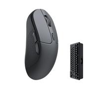 Keychron M3 Ratón Óptico Inalámbrico 4000 Hz Bluetooth 5.1/2.4 GHz/USB, Ligero 79g, Programable, Sensor PixArt 3395 con hasta 26K dpi/ 650 IPS para Windows Mac Linux - Negro