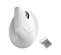 Keychron M5 Ratón Inalámbrico Ergonómico, 2,4 GHz/Bluetooth 5.3/Cable, 8000 Hz Polling Rate,Sensor PixArt 3950, 30 000 dpi, Ergonómico, con Botón Macro Programable (Blanco)