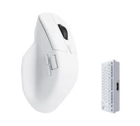 Keychron M6 4000 Hz Ratón óptico inalámbrico Bluetooth 5.1/2.4 GHz/USB, Ligero 78g, programable, Sensor PixArt 3395 con hasta 26K dpi/ 650 IPS para Windows Mac Linux - Blanco