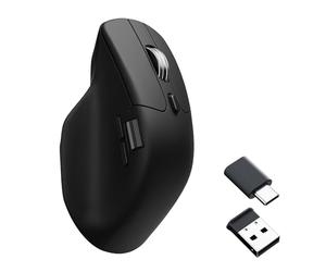 Keychron M6 Mouse Universale Mano Destra Rf Wireless + Bluetooth + Usb TypE-C Ottico 26000 Dpi (m6-A27 Ult Silent Wireless Mouse Bk)