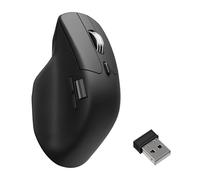 Keychron M6 Ratón óptico inalámbrico y silencioso para Juegos, 2,4 GHz/Bluetooth 5.3/Cable, 8000 Hz Polling Rate,Sensor PixArt 3950, 30 000 dpi, Rueda de Desplazamiento metálica magnética - Negro