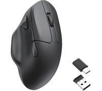 Keychron M7 Ratón inalámbrico para Ordenador, 26.000 dpi ópticos, 2,4 GHz/Bluetooth/Cable con botón Macro 63 g Ergonómico Ligero, hasta 70 Horas de Trabajo para portátiles macOS/Windows - Negro