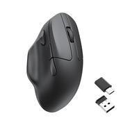 Keychron M7 Ratón Óptico Inalámbrico para Juegos, Tri-Modo 2,4 GHz/Bluetooth 5.1/Con Cable, Sensor PixArt 3395, 26000 DPI, Botón Macro Programable Ligero Ergonómico de 63 g para Windows PC/Mac - Negro