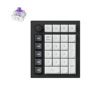 Keychron Q0 HE Teclado Numérico Inalámbrico, 2.4 GHz/Bluetooth 5.1, Interruptores Magnéticos, Aluminio CNC, Numpad 27 Teclas Programable, RGB, Mini Teclado Portátil para Mac, Windows, Linux, Negro