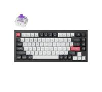 Keychron Q1 HE Teclado Mecánico Inalámbrico con Hall Effect Gateron Double-Rail Magnetic Switch Nebula, Rapid Trigger, QMK 2.4 GHz Bluetooth RGB Compatible con Mac Windows Linux - Negro