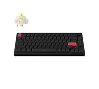 Keychron Q1 Max QMK/VIA Teclado mecánico inalámbrico, distribución QWERTY US, totalmente metálico, programable, 2.4 GHz/Bluetooth/USB, RGB e Hot-Swappable, Gateron Jupiter Banana, Side-Printed Keycaps