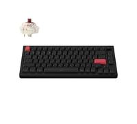 Keychron Q1 MAX QMK/Via Teclado mecánico inalámbrico, distribución QWERTY US, Totalmente metálico, programable, 2.4 GHz/Bluetooth/USB, RGB e Hot-Swappable, Gateron Jupiter Brown, Side-Printed Keycaps