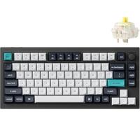 Keychron Q1 MAX QMK/Via Teclado Mecánico Inalámbrico, Totalmente metálico, Botones programables, 2,4 GHz/Bluetooth/Teclado con Cable y Hot-Swappable, Carbon Black, Gateron Jupiter Banana