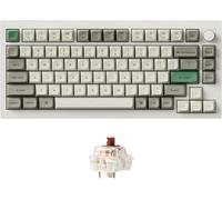 Keychron Q1 MAX QMK/Via Teclado Mecánico Inalámbrico, Totalmente metálico, Botones programables, 2,4 GHz/Bluetooth/Teclado con Cable y Hot-Swappable, Shell White, Gateron Jupiter Brown
