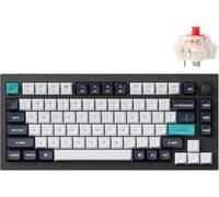 Keychron Q1 MAX QMK/Via Teclado Mecánico Inalámbrico, Totalmente metálico, Botones programables, 2,4 GHz/Bluetooth/Teclado con Cable y Hot-Swappable, Carbon Black, Gateron Jupiter Red