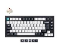 Keychron Q1 MAX Teclado mecánico inalámbrico Personalizado Totalmente metálico, diseño QMK 75% Perilla programable de 2,4 GHz/Bluetooth/RGB con Cable Interruptor Gateron Jupiter Marron (ES Layout)