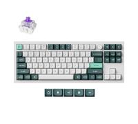 Keychron Q3 HE Teclado Mecánico Inalámbrico con Efecto Hall Gateron Double-Rail Magnetic Switch Nebula, Rapid Trigger, QWERTY US, QMK 2.4 GHz Bluetooth RGB Compatible con Mac Windows Linux