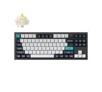 Keychron Q3 MAX Teclado Mecánico Inalámbrico, Aluminio Completo, Bluetooth 2.4 GHz, Diseño QMK TKL, LED RGB, Hot-swappable Gateron Banana Switch Compatible con Mac Windows Linux - Negro