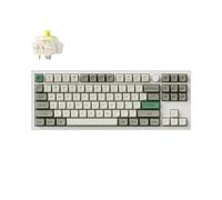 Keychron Q3 MAX Teclado Mecánico Inalámbrico, Aluminio Completo, Bluetooth 2.4 GHz, Diseño QMK TKL, LED RGB, Hot-swappable Gateron Banana Switch Compatible con Mac Windows Linux - Blanco