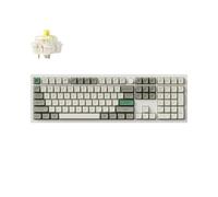 Keychron Q6 MAX QMK/Via Teclado Mecánico con Cable Bluetooth Inalámbrico /2.4 GHz/USB-C, Tamaño Completo Mando Programable LED RGB Hot-Swappable Gateron Banana Switch para Mac Windows Linux - Blanco