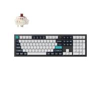 Keychron Q6 Max Teclado mecánico RGB inalámbrico, intercambiable en caliente, Gateron Jupiter, interruptores marrones, marco de aluminio con botón, tamaño completo (104 teclas), compatible con Windows