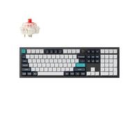 Keychron Q6 - Teclado mecánico inalámbrico RGB, intercambiable en caliente, Gateron Júpiter rojo, marco de aluminio con perilla, tamaño completo (104 teclas), compatible con Windows Mac Linux, negro