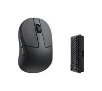 Keychron Ratón inalámbrico M4, sensor PixArt 3395 con botón macro programable 26.000 DPI, 4000 Hz, 2,4 GHz, Bluetooth 5.1, 35 g, diseño ergonómico ultraligero, color negro