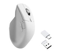 Keychron Ratón inalámbrico M6 1K completamente silencioso, 2,4 GHz/Bluetooth 5.1/cableado, sensor PixArt 3311, botones programables, botón de desplazamiento lateral, hasta 12.000 DPI/750 IPS ligero