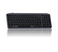 Keychron Teclado Bluetooth ultra delgado B2 Pro, inalámbrico de 2.4 GHz y con cable, diseño ligero del 96%, lanzador programable con teclado numérico compatible con Mac Windows Linux, gris espacial