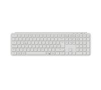 Keychron Teclado inalámbrico B6 Pro ultra delgado de tamaño completo italiano ISO QWERTY, configurable ZMK, teclas de PBT, 3 modos de 2,4 GHz/Bluetooth/cableado, compatible con Win/Mac/Linux, blanco