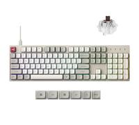 Keychron Teclado mecánico C2 Pro con cable con tasa de sondeo de 8 K Hz, tamaño completo, retroiluminado RGB personalizado, intercambiable en caliente, sin brillo, teclas PBT compatibles con Mac