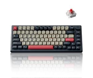 Keychron Teclado mecánico inalámbrico J2, Bluetooth QMK de 2.4 GHz, diseño 75% RGB, interruptor rojo intercambiable en caliente, compatible con Mac, Windows Linux, teclas PBT que no brillan para