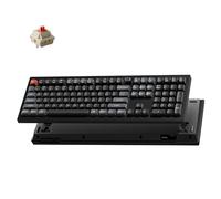 Keychron Teclado mecánico inalámbrico V6 Ultra 8K, frecuencia de sondeo de 8000 Hz, triple modo (2.4G/BT/cable), teclado de tamaño completo para juegos y oficina, interruptores rojos intercambiables