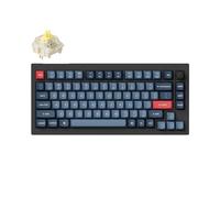 Keychron V1 MAX Teclado Mecánico Inalámbrico, diseño 75% QMK/Via programable con Gateron Jupiter Banana Switch Hot-Swappable Compatible con Mac Windows Linux - Versión de Perilla (ANSI/US)