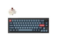Keychron V2 MAX Teclado Mecánico Inalámbrico 65%, 2.4 GHz/Bluetooth 5.1/USB, RGB con Mando programable QMK/Via, Hot-Swappable Gateron Brown, Gasket Mount para Mac Windows Linux - Negro