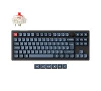 Keychron V3 Max QMK/VIA Teclado mecánico inalámbrico, disposición DE-ISO 87 teclas RGB Bluetooth/2.4 GHz/Wired Hot-Swappable Gateron Interruptor rojo para Mac Windows Linux
