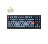 Keychron V3 MAX TKL Teclado Mecánico Wireless, 2,4 GHz/Bluetooth/USB-C 3 Modos de retroiluminación RGB QMK/Via Macro programable, Teclas PBT Hot-Swap para Mac Windows Gateron Jupiter Banana