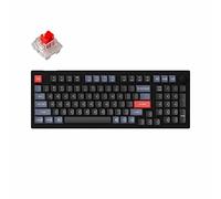 Keychron V5 QMK/Via Teclado mecánico con knob, Hot-Swappable, 96% Layout, Custom Programmable Macro, 1000 Hz, K Pro Red Switch, retroiluminado RGB, PBT Keycaps para Mac Windows