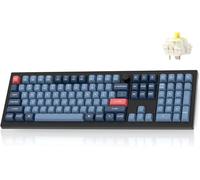 Keychron V6 MAX Teclado Mecánico Wireless, 2,4 GHz/Bluetooth/USB-C 3 Modos de retroiluminación RGB QMK/Via Macro programable, Teclas PBT Hot-Swap para Mac Windows Gateron Jupiter Banana