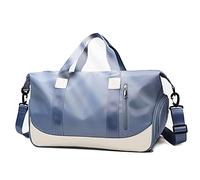 Keyck Bolsa Deporte con Compartimento Zapatos y Bolsillo Húmedo, Bolsa de Deporte para Hombre y Mujer, Bolsa de Viaje Grande Macuto Deporte, Impermeable Mochila Gimnasio Fin de Semana, Natación, Azul