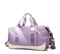 Keyck Bolsa Deporte con Compartimento Zapatos y Bolsillo Húmedo, Bolsa de Deporte para Hombre y Mujer, Bolsa de Viaje Grande Macuto Deporte, Impermeable Mochila Gimnasio Fin de Semana, Natación,Morado