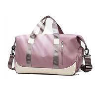 Keyck Bolsa Deporte con Compartimento Zapatos y Bolsillo Húmedo, Bolsa de Deporte para Hombre y Mujer, Bolsa de Viaje Grande Macuto Deporte, Impermeable Mochila Gimnasio Fin de Semana, Rosado Violeta