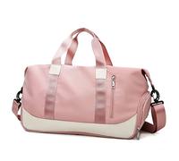 Keyck Bolsa Deporte con Compartimento Zapatos y Bolsillo Húmedo, Bolsa de Deporte para Hombre y Mujer, Bolsa de Viaje Grande Macuto Deporte, Impermeable Mochila Gimnasio Fin de Semana, Natación, Rosa