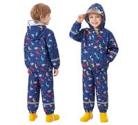 Keyck Chubasquero Impermeable para Niño Niña Chaqueta y Pantalones 1-7 Años | Conjunto de 2 Piezas, Traje de Lluvia, con Capucha y Tiras Reflectantes, Ligero Reutilizable Abrigos para Unisex Infantiles