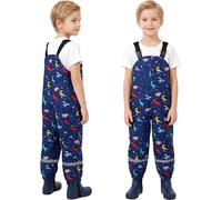 Keyck Pantalon Impermeables para Niño Niña Pantalons de Lluvia 2-7 Años | Ligero, Transpirables, Pantalón Impermeable con Tiras Reflectantes y Bolsillo, Correa Ajustable, Outdoor Traje Bebés Ropa