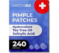 KEYCONCEPTS Parches para espinillas (paquete de 240), parches de ácido salicílico para acné con aceite de árbol de té, parche de espinillas y calcomanías para espinillas para la cara, puntos de acné