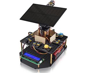 KEYESTUDIO DIY Solar Tracking Electronic Kit Compatible with Arduino with UN0 R3 microcontroller Board, Electronics Project Coding Kit Programming Gift for 14+ Teens Adults