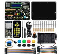 KEYESTUDIO Inventor - Kit de inicio para Arduino ESP32, el hardware viene preconectado, fácil de empezar a codificar y electrónica, 30 proyectos, 15 módulos, juego educativo STEM para adultos y